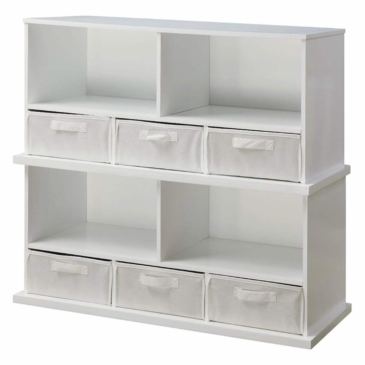 Budget ⌛ Bins & Cubbies Badger Basket Shelf Storage Cubby With Three Baskets - White ❤️ - Image 4