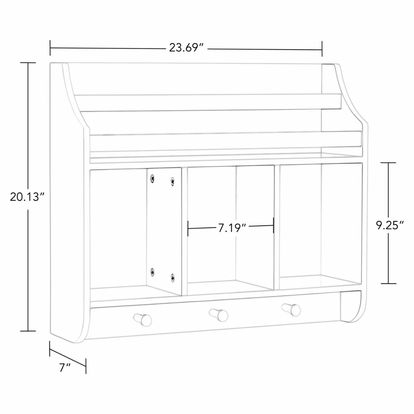 Deals π Neutral RiverRidge Home Book Nook Kids Wall Storage With Hooks π - Image 4
