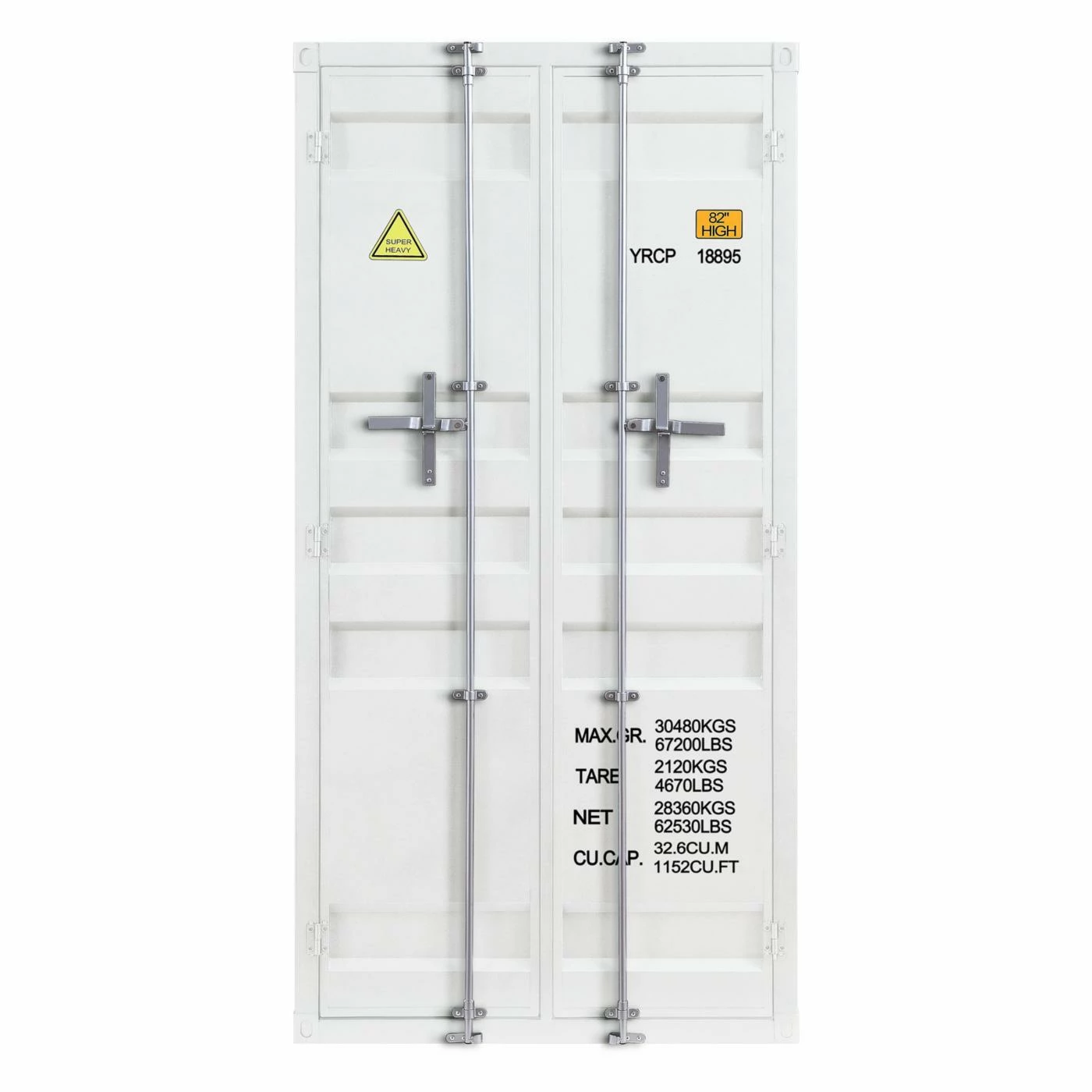 Cheapest ⌛ Red Acme Furniture Cargo Wardrobe With Double Door 🎉 - Image 7