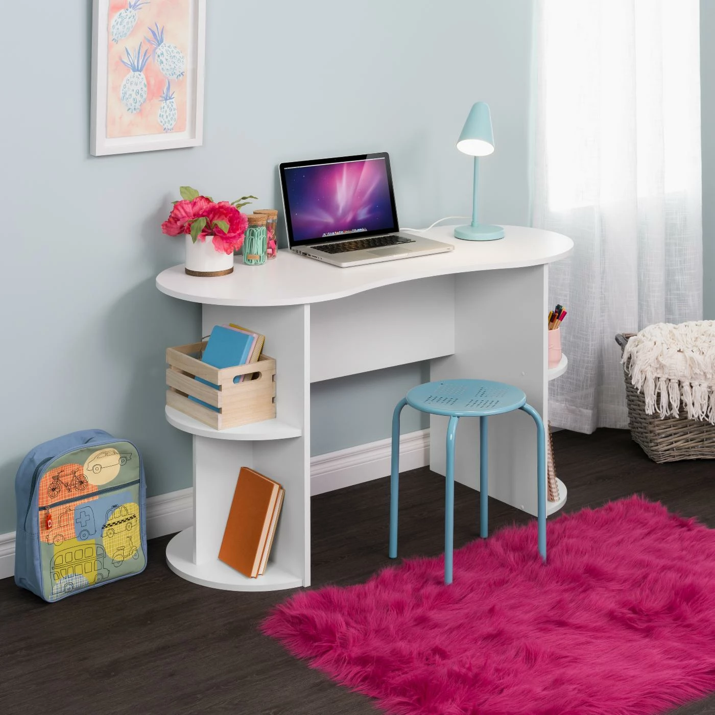 Best Pirce ๐ White Prepac Kurv Compact Student Laptop/Writing Desk ๐งจ - Image 3