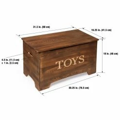 Buy 🛒 Toy Boxes Badger Basket Solid Wood Rustic Toy Box - Caramel Brown 😉 -Badger Shop detail5BGR358
