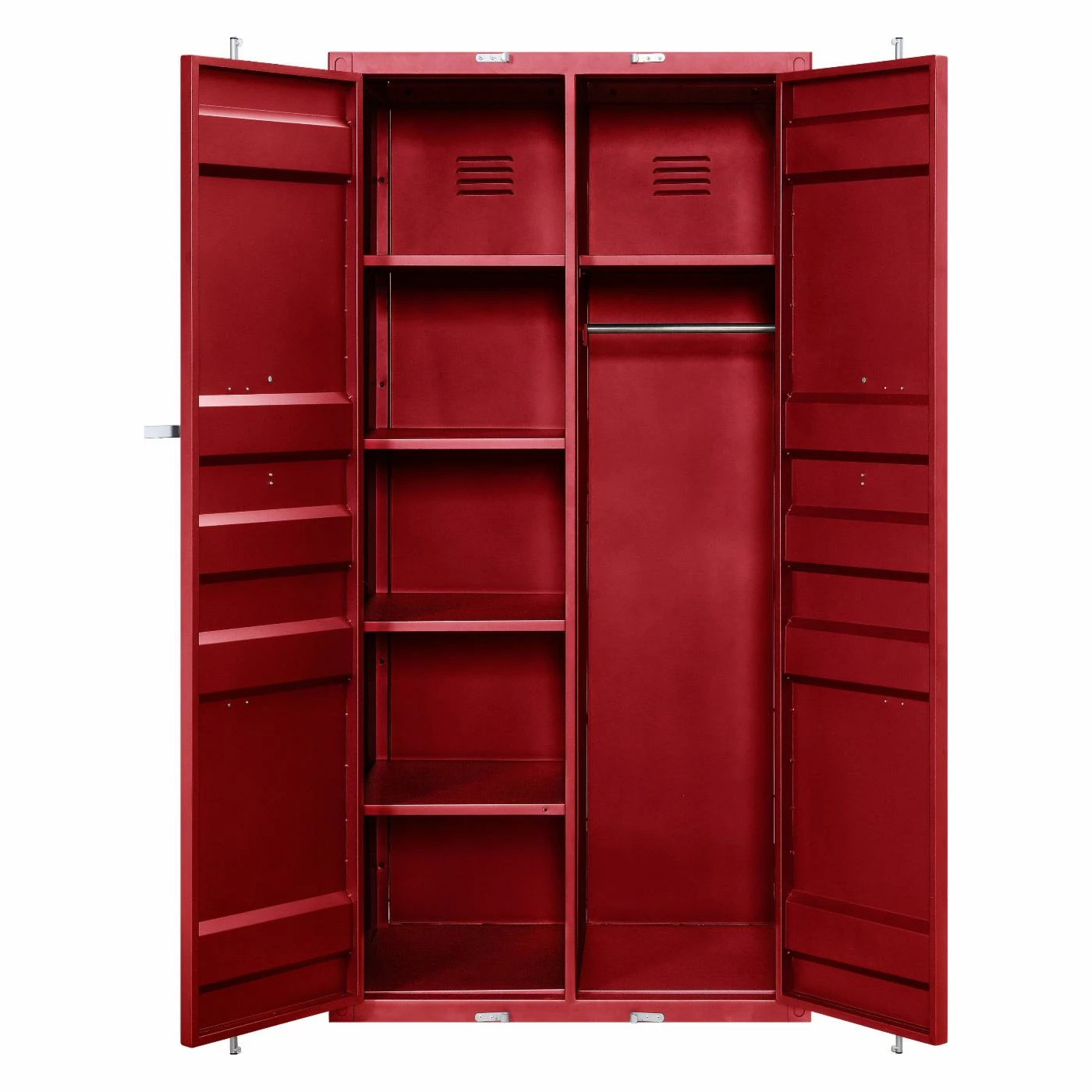 Cheapest ⌛ Red Acme Furniture Cargo Wardrobe With Double Door 🎉 - Image 9