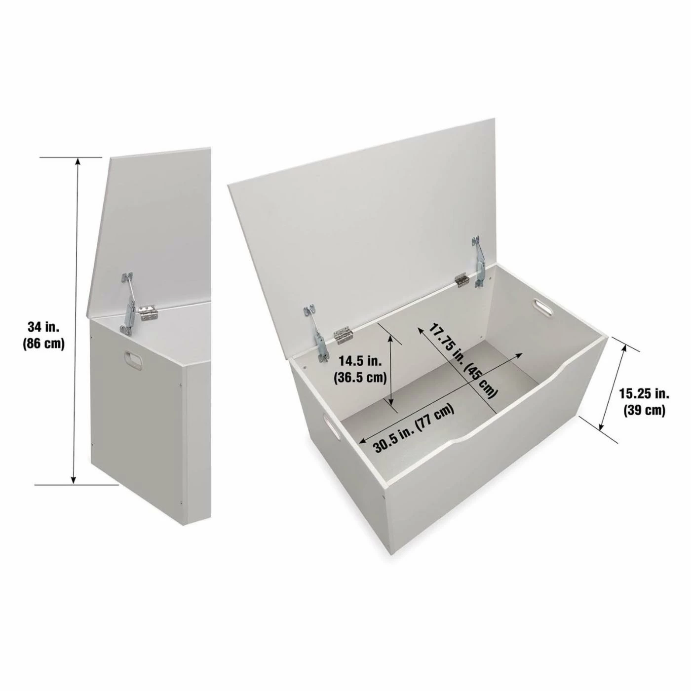 Deals π Toy Boxes Badger Basket Woodgrain Flat Bench Top Toy Storage Box - White π - Image 10