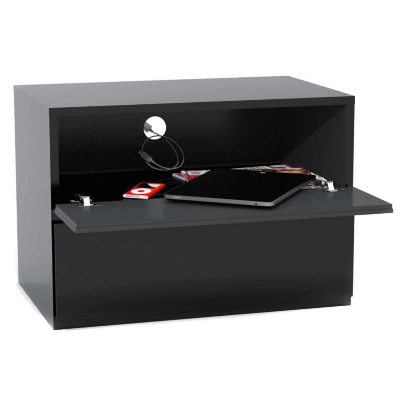 New 😀 Nexera Black Avenue 2 Drawer Nightstand 🔥 - Image 7