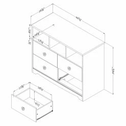 Wholesale 🔥 Dressers South Shore Sweet Piggy Kids 4 Drawer 👗 Dresser With Baskets 🧨 -Badger Shop detail7SSI1938