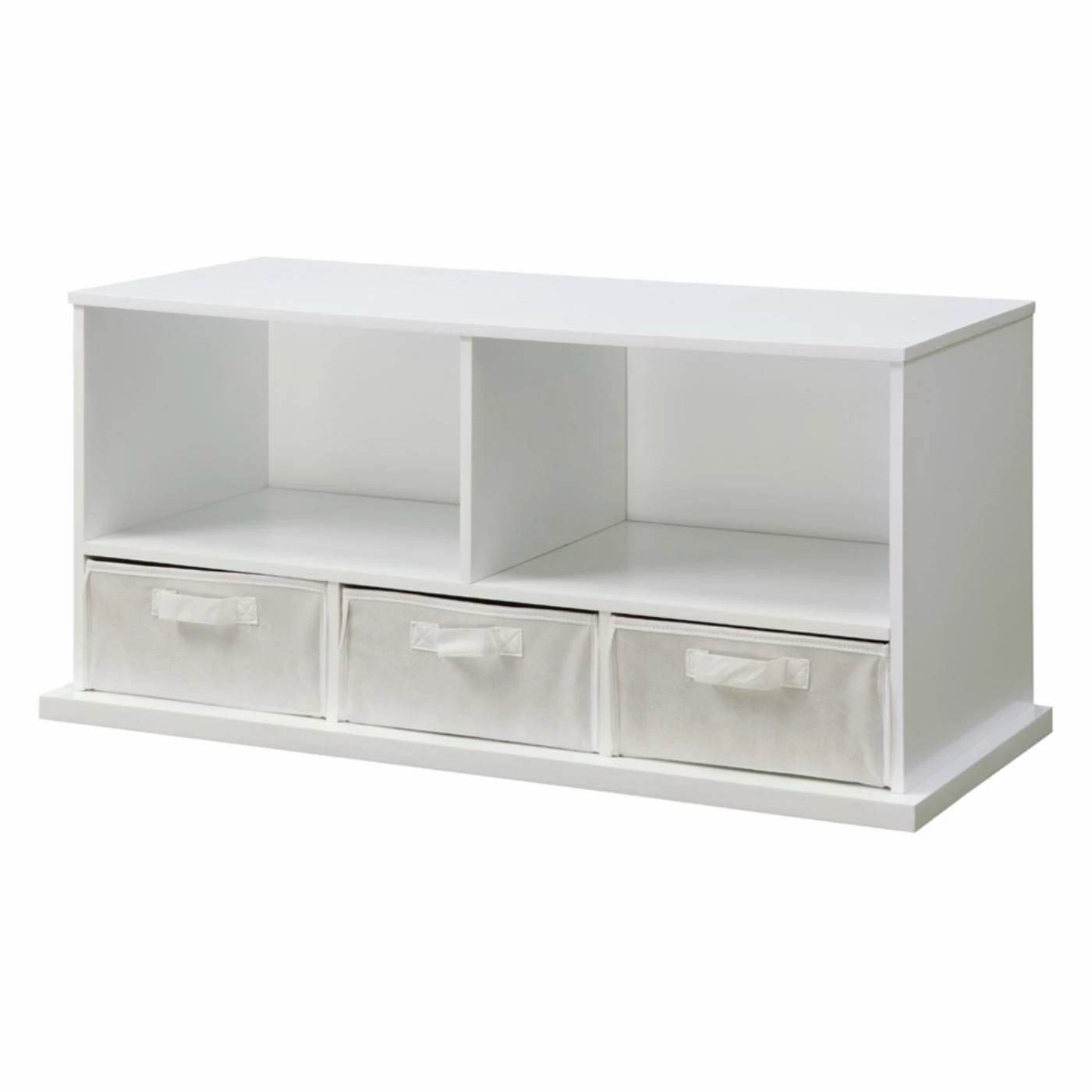 Budget ⌛ Bins & Cubbies Badger Basket Shelf Storage Cubby With Three Baskets - White ❤️ - Image 3