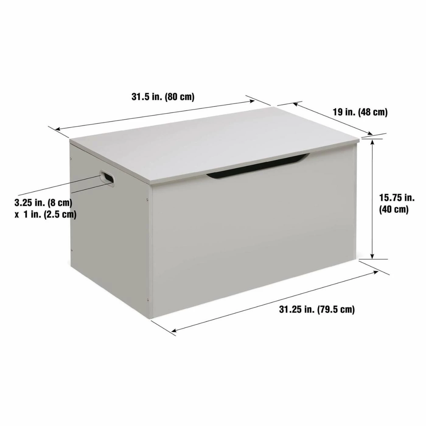 Deals π Toy Boxes Badger Basket Woodgrain Flat Bench Top Toy Storage Box - White π - Image 3