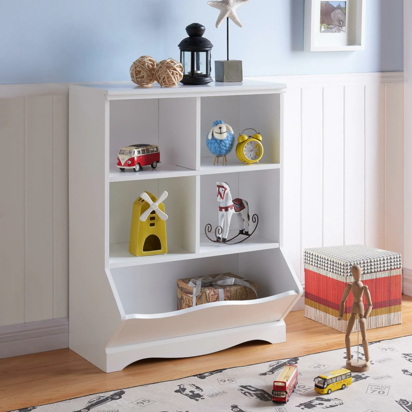 Best deal 😍 Neutral Danya B White Multi-Cubby Storage Cabinet ⌛ - Image 3