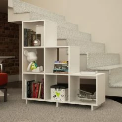 Wholesale ๐ Neutral Manhattan Comfort Cascavel Stair Cubbies Bookcase ๐ 9 Wholesale ๐ Neutral Manhattan Comfort Cascavel Stair Cubbies Bookcase ๐ -Badger Shop detailMANH054