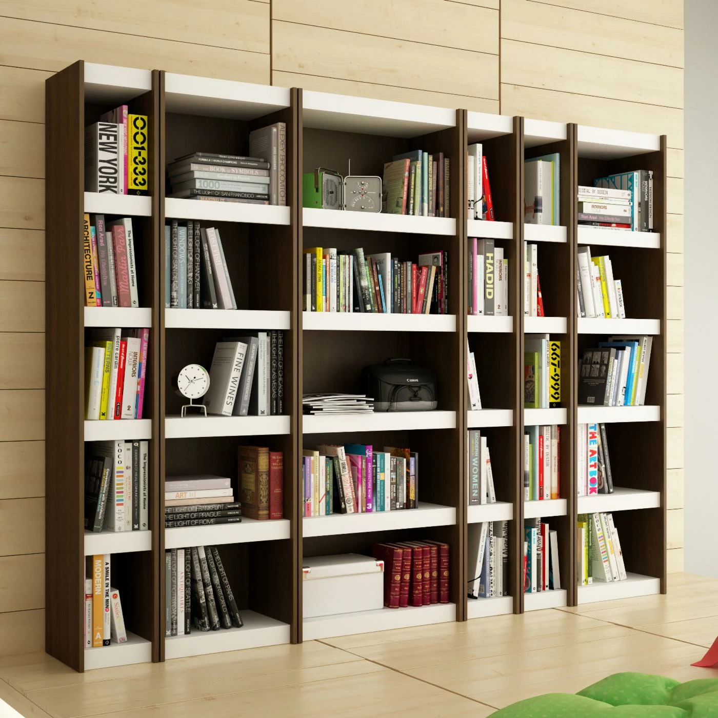 Promo π Neutral Manhattan Comfort Parana 1.0 Bookcase π - Image 3