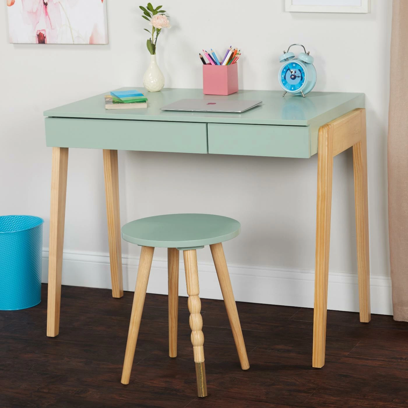 Best deal ๐ All Other Brands White Riley Writing Desk With Stool ๐ - Image 3