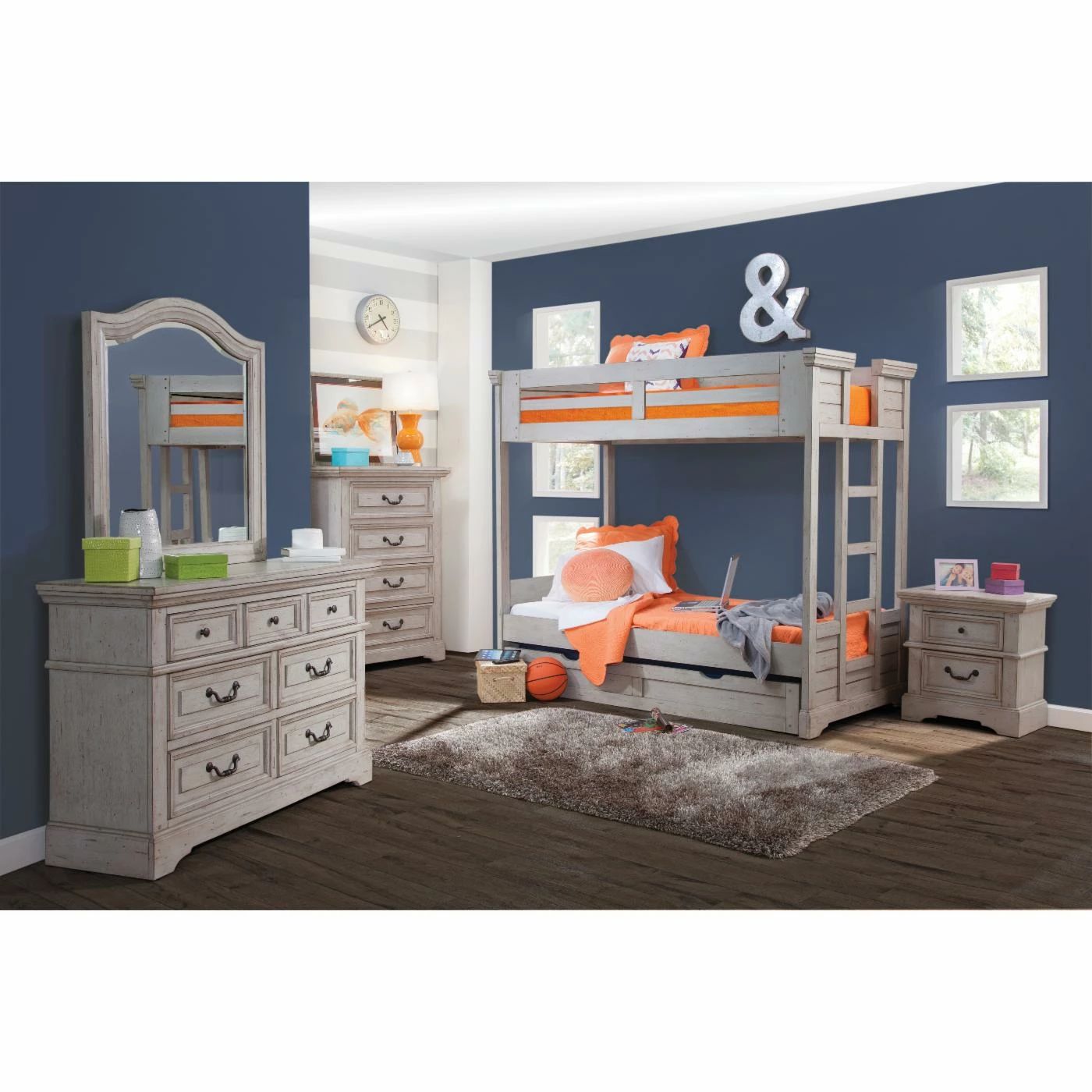 Outlet โจ Dressers American Woodcrafters Stonebrook 7 Drawer Double ๐ Dresser With Optional Mirror - Antique Gray โ๏ธ - Image 2