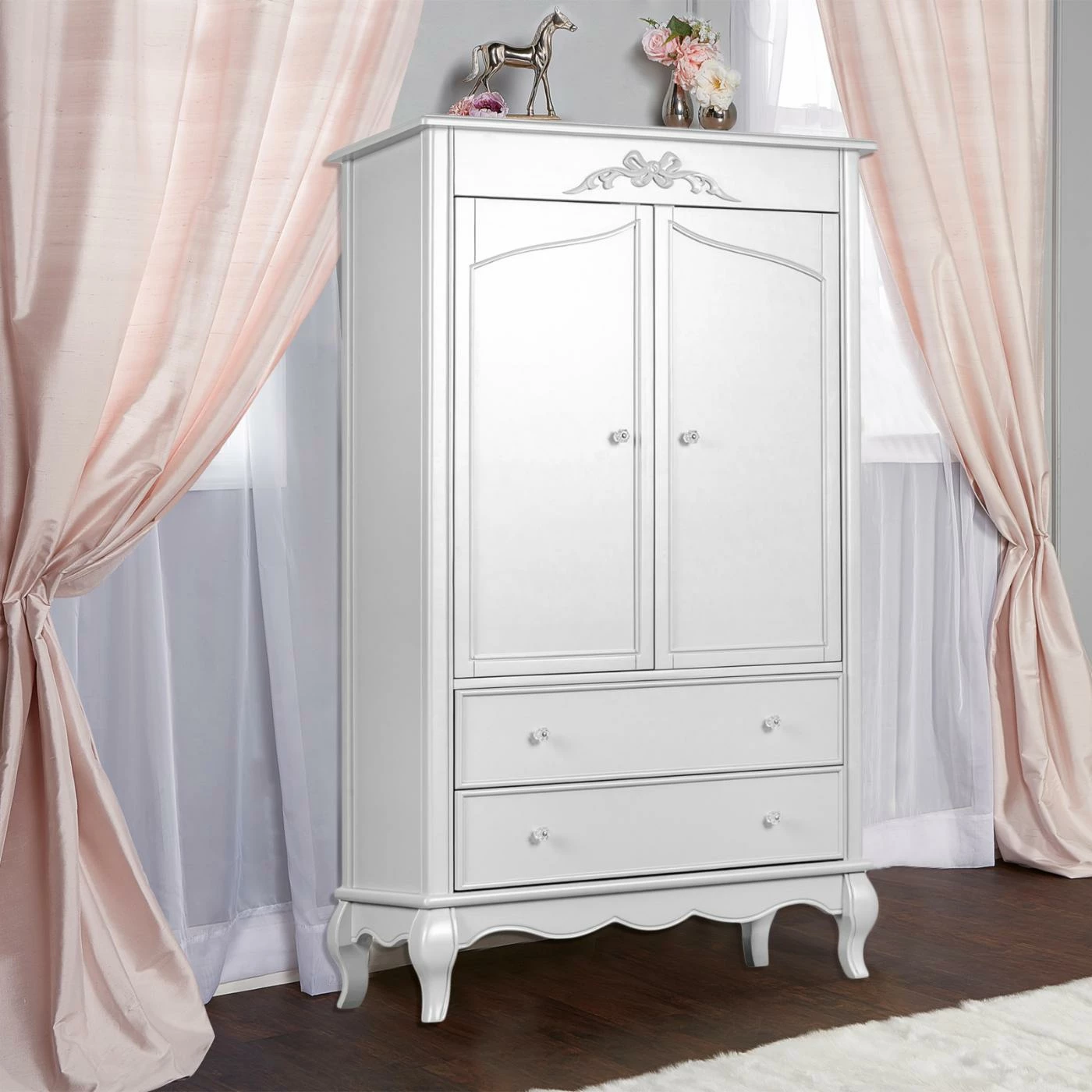 Outlet β White Evolur Aurora 2 Drawer Armoire π₯ - Image 2