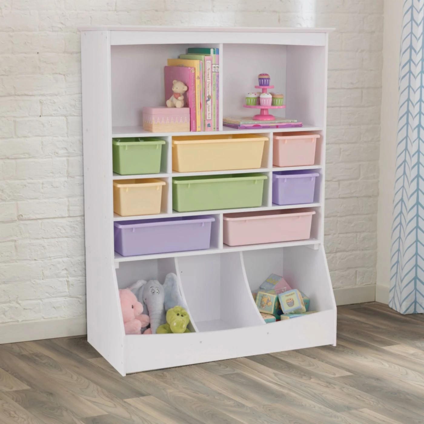 Hot Sale 🧨 Bins & Cubbies KidKraft Wall Storage Unit - White - 14980 🧨 - Image 2