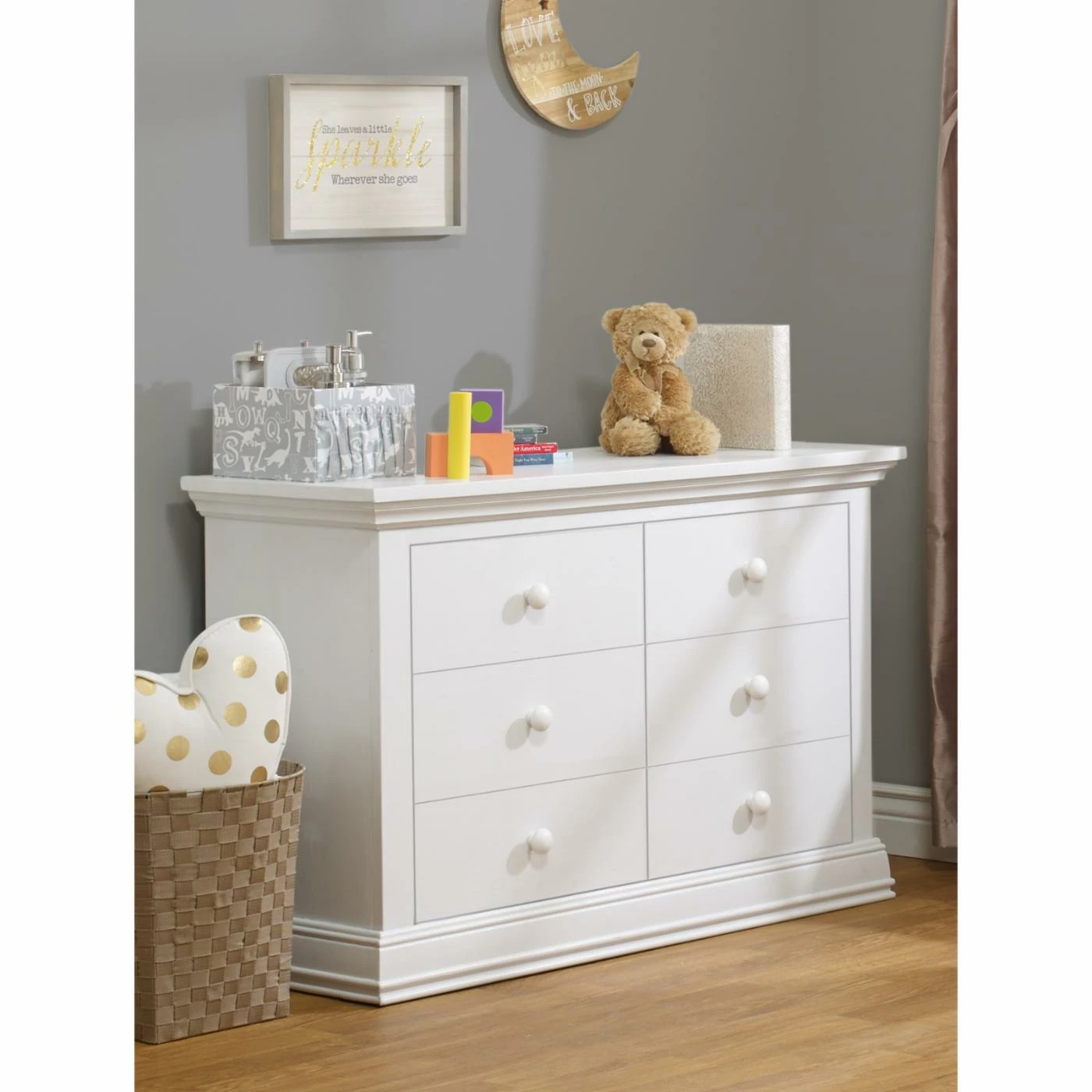 Coupon ⭐ Dressers Sorelle Furniture Modesto 6 Drawer Kids Double 👗 Dresser - White 👏 - Image 2