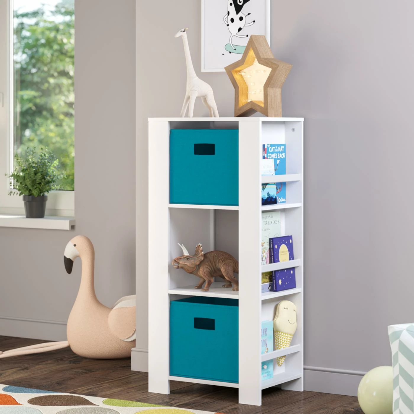 Brand new โญ Neutral RiverRidge Home Book Nook Kids Cubby Tower Bookcase ๐ - Image 2