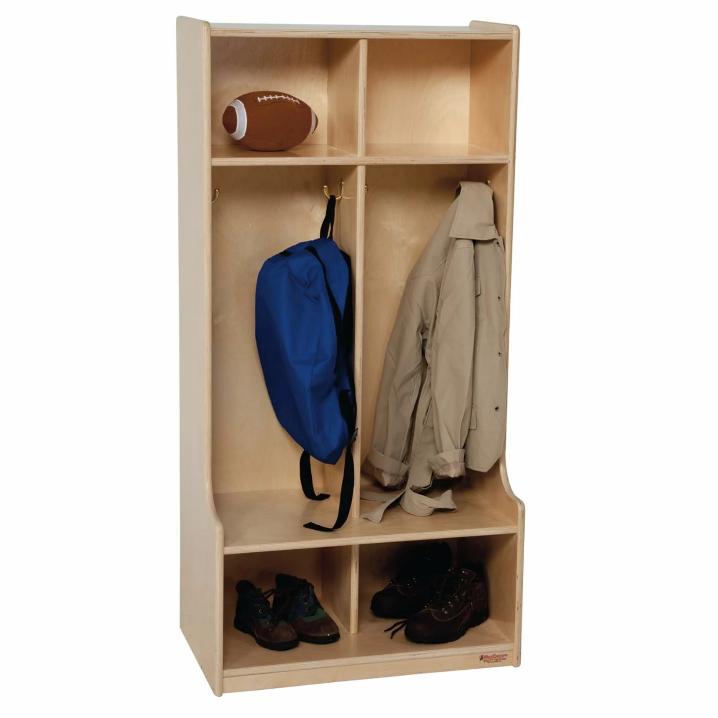 New 🤩 Lockers Wood Designs 2 Section Locker - Natural ⭐ 4 New 🤩 Lockers Wood Designs 2 Section Locker - Natural ⭐ - Image 2