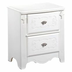 Promo 🛒 White Signature Design By Ashley Exquisite 2 Drawer Nightstand ⌛