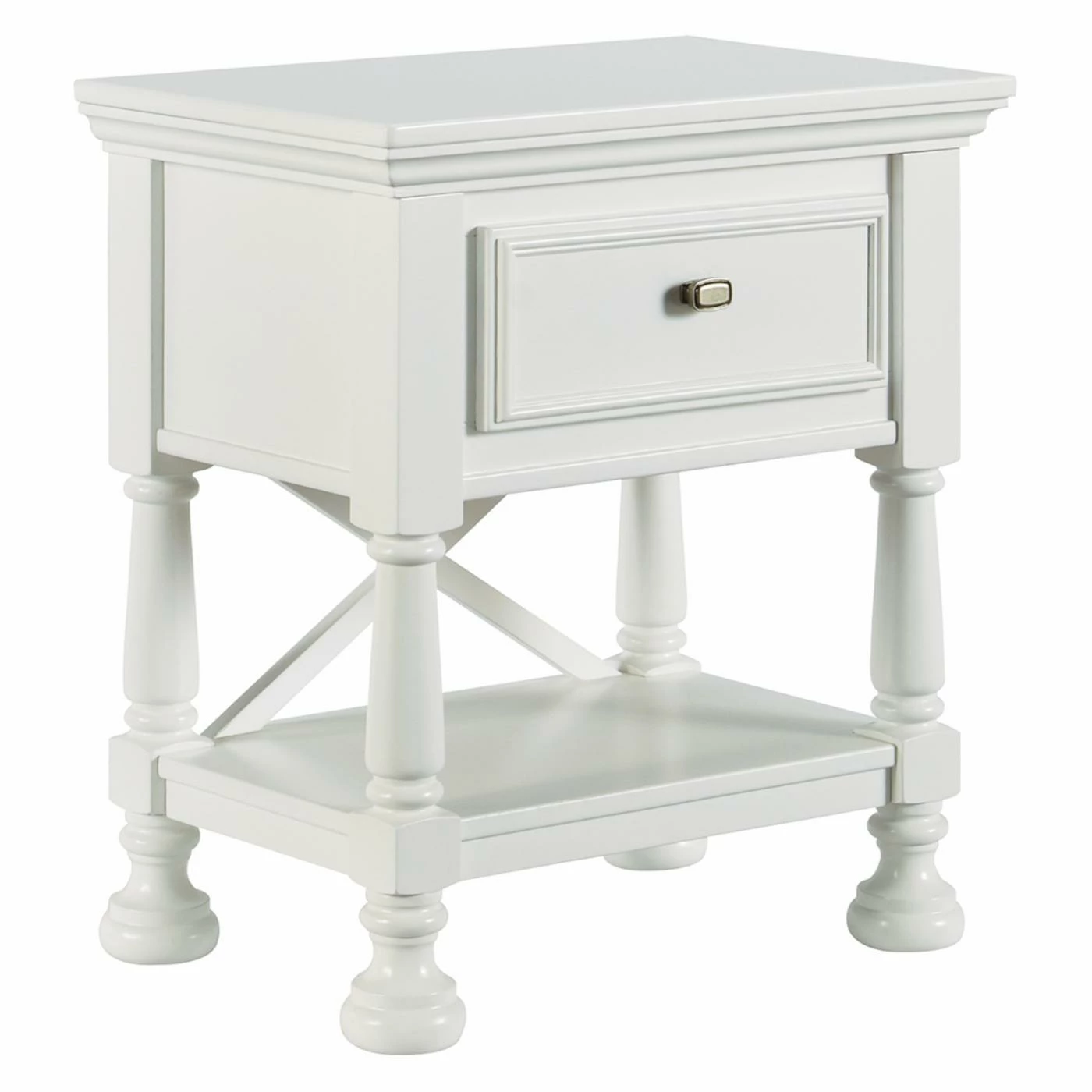 Cheap 🤩 White Signature Design By Ashley Kaslyn One Drawer Night Stand 🌟
