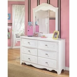 Hot Sale 🎉 Dressers Signature Design By Ashley Exquisite 6 Drawer 👗 Dresser With Mirror 👍