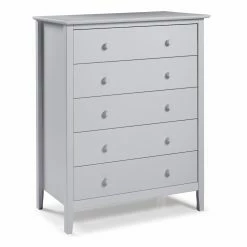 Wholesale ⭐ Chests Alaterre Furniture Simplicity Wood 5-Drawer Chest - Dove Gray 👍