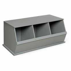 Best Pirce 🎉 Bins & Cubbies Badger Basket 3-Bin Storage Cubby - Gray 👏