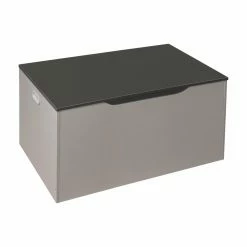 Outlet ๐ฏ Toy Boxes Badger Basket Two Tone Flat Bench Top Toy And Storage Box - Light Gray / Dark Gray ๐