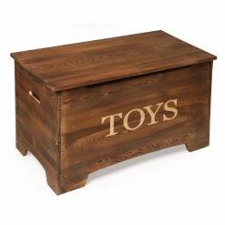 Buy 🛒 Toy Boxes Badger Basket Solid Wood Rustic Toy Box - Caramel Brown 😉