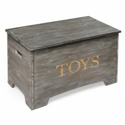 Best reviews of 💯 Toy Boxes Badger Basket Solid Wood Rustic Toy Box - Vintage Gray 💯