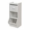 Best Pirce 💯 Bins & Cubbies Badger Basket Upright Toy Storage Nook With Reversible Basket - White 🎁