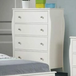 Cheapest ⌛ Chests Coaster Furniture Dominique 4 Drawer Chest - White 🌟