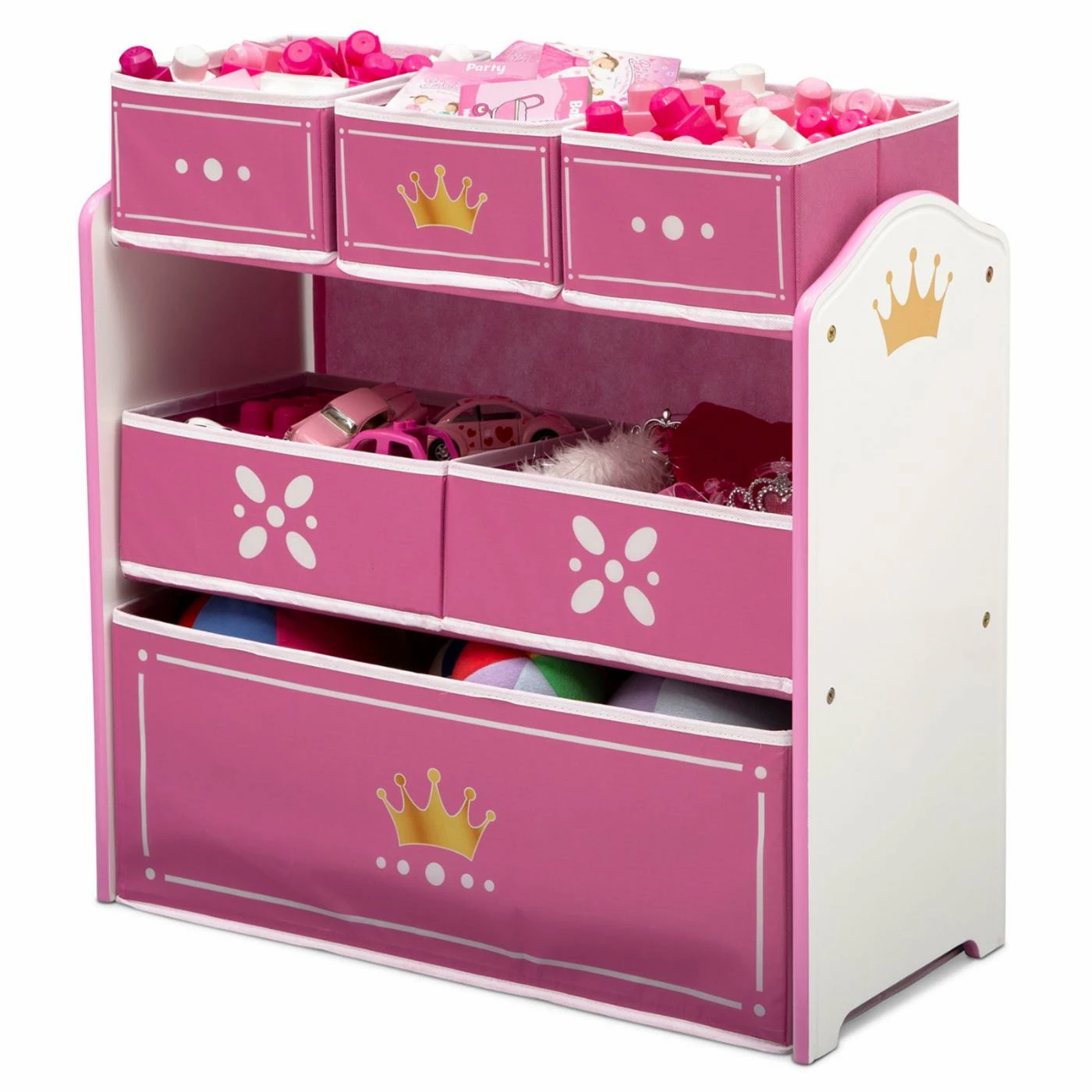 New π Bins & Cubbies Princess Crown Multi Bin Toy Organizer By Delta Children π