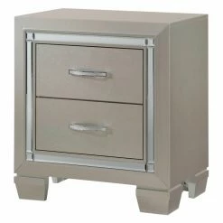 Best Sale 🥰 Gray Picket House Furnishings Glamour Youth Nightstand 😉