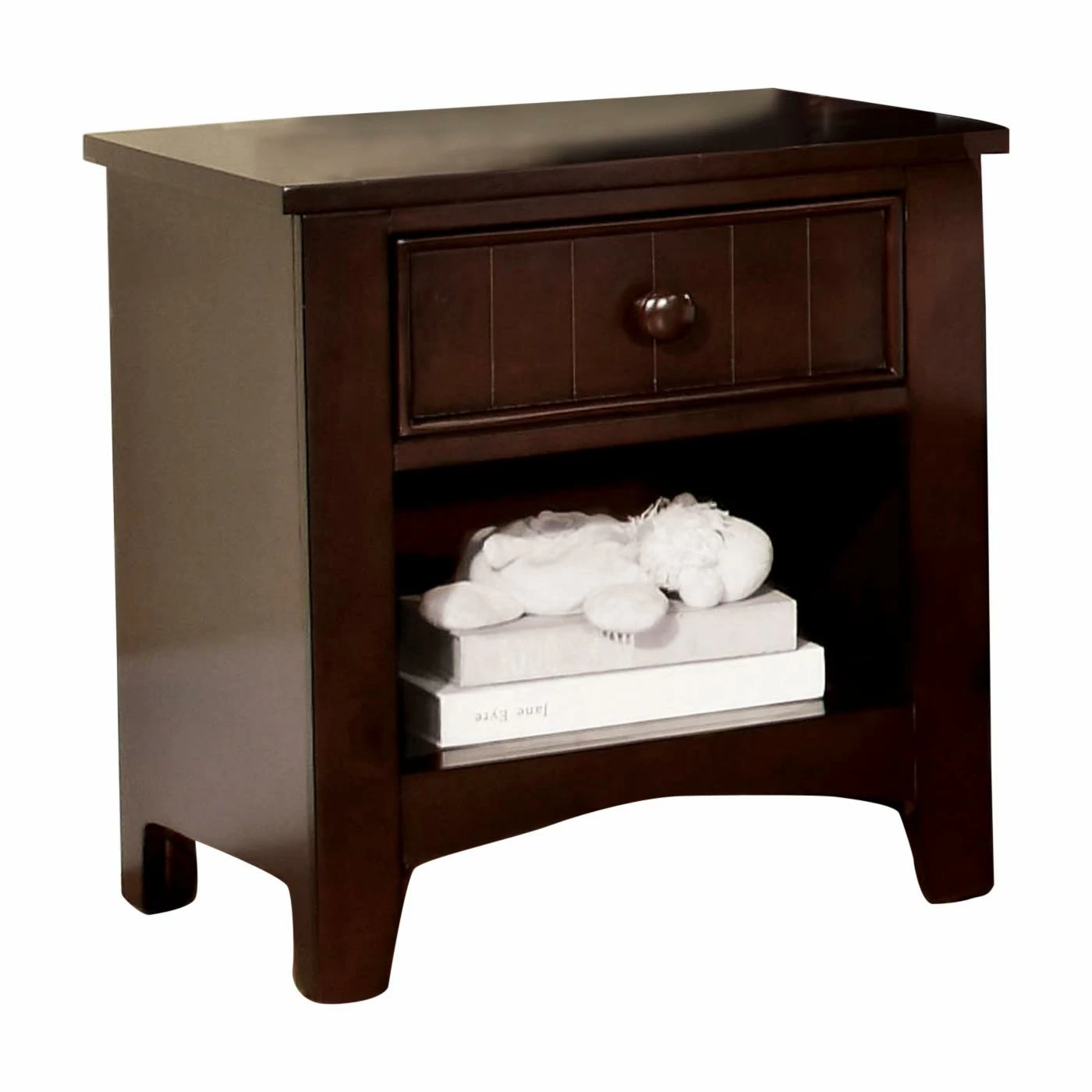 Best deal ๐งจ All Other Finishes Furniture Of America Yazstrema Cottage Style 1 Drawer Nightstand โจ