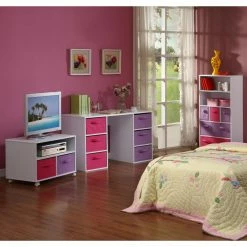 Wholesale 🥰 4D Concepts White 4 D Concepts Computer Desk With Optional Bookcase ❤️