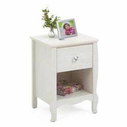 Hot Sale 😍 White 4D Concepts Lindsay Nightstand ⭐