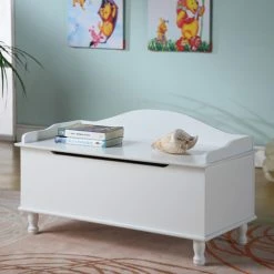 Hot Sale 😀 Toy Boxes InRoom Designs Storage Bench - White 🧨