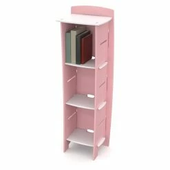 Promo 🤩 Girls Legare Princess Adjustable 3-Shelf Bookcase - Pink/White 🎉