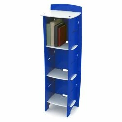 Cheap 🎉 Neutral Legare Race Car Adjustable 3-Shelf Bookcase - Blue/White 👍