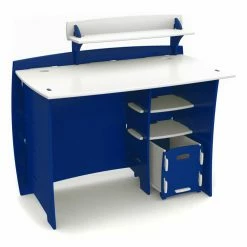 Cheapest 👍 Legare 43 In. Race Car Kids Desk With File Cart - Blue/White 👏