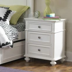 Wholesale ✨ LC Kids Madison 3 Drawer Nightstand - Natural White 👍