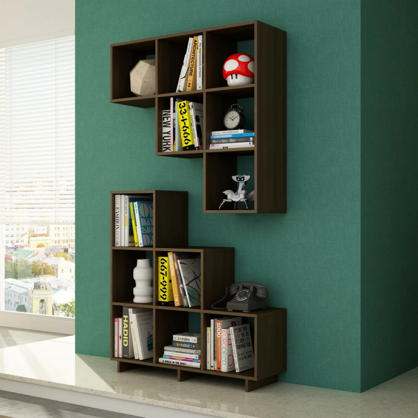 Wholesale ๐ Neutral Manhattan Comfort Cascavel Stair Cubbies Bookcase ๐ 3 Wholesale ๐ Neutral Manhattan Comfort Cascavel Stair Cubbies Bookcase ๐