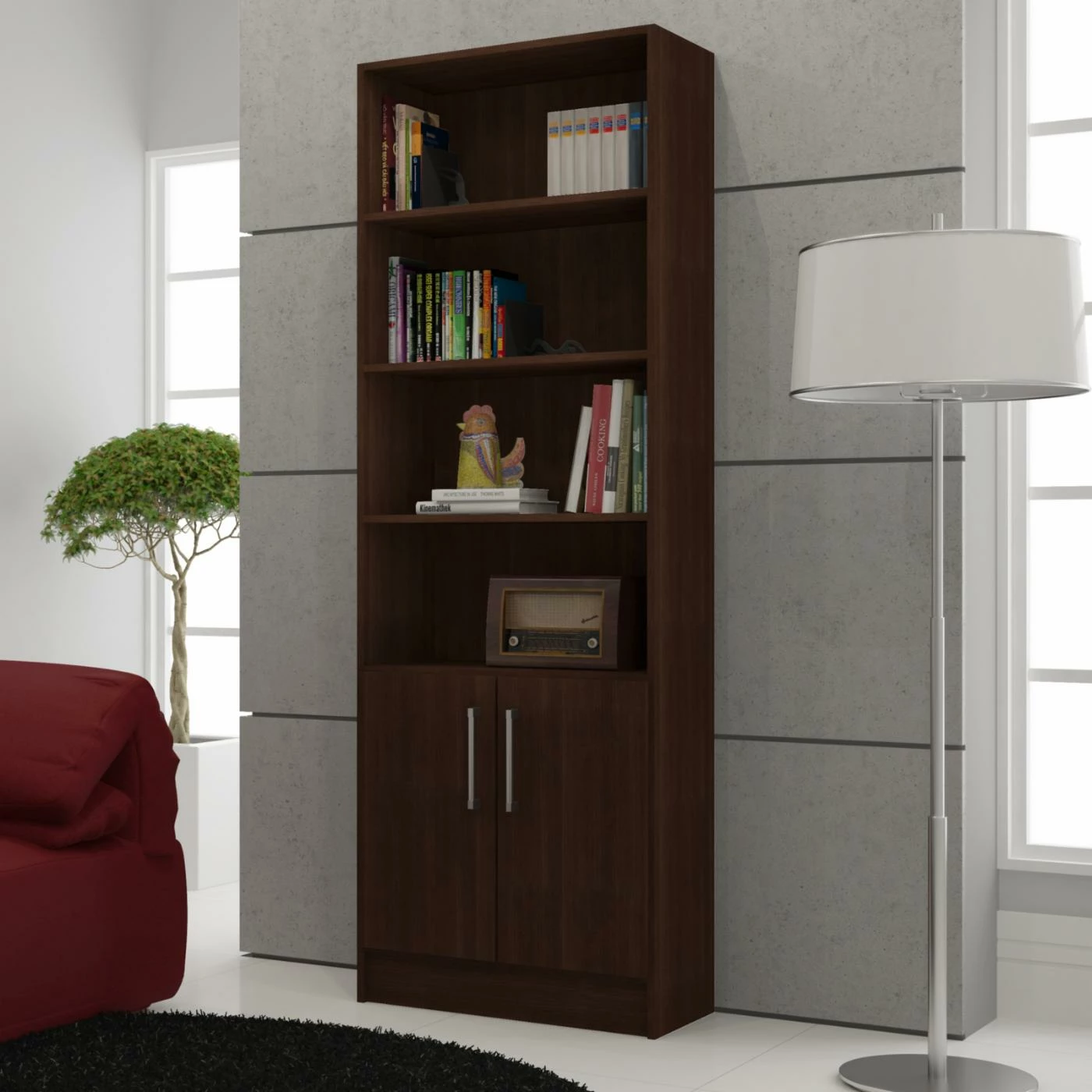 Promo β Neutral Manhattan Comfort Catarina Cabinet Bookcase π