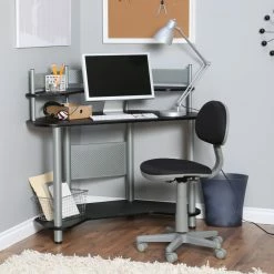 Discount โ Calico Designs Studio Designs Study Corner Desk - Silver/Black ๐