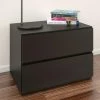 New 😀 Nexera Black Avenue 2 Drawer Nightstand 🔥