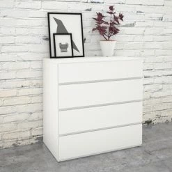 Cheap 🥰 Chests Nexera BLVD White 4 Drawer Chest 🌟