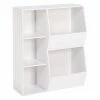 Best Sale 😀 Neutral RiverRidge Home 3 Cubby 2 Veggie Bin White Floor Cabinet 🛒