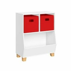 Buy ⭐ Bins & Cubbies RiverRidge Home Kids Catch-All Multi-Cubby 24 In. Toy Organizer With Cloth Bins ✔️