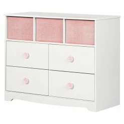 Wholesale 🔥 Dressers South Shore Sweet Piggy Kids 4 Drawer 👗 Dresser With Baskets 🧨