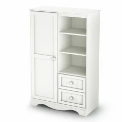 Outlet ⭐ South Shore White Jaelyn Door Chest ✔️